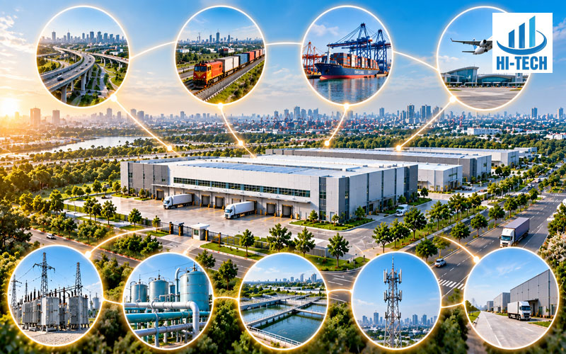 Hạ tầng bất động sản công nghiệp phục vụ hoạt động sản xuất và logistics