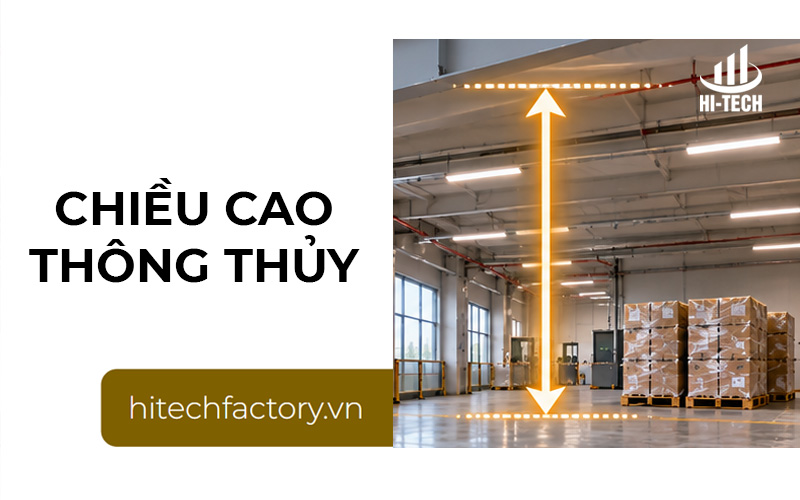 Chiều cao thông thủy là gì? Vì sao doanh nghiệp cần quan tâm khi thuê nhà xưởng?